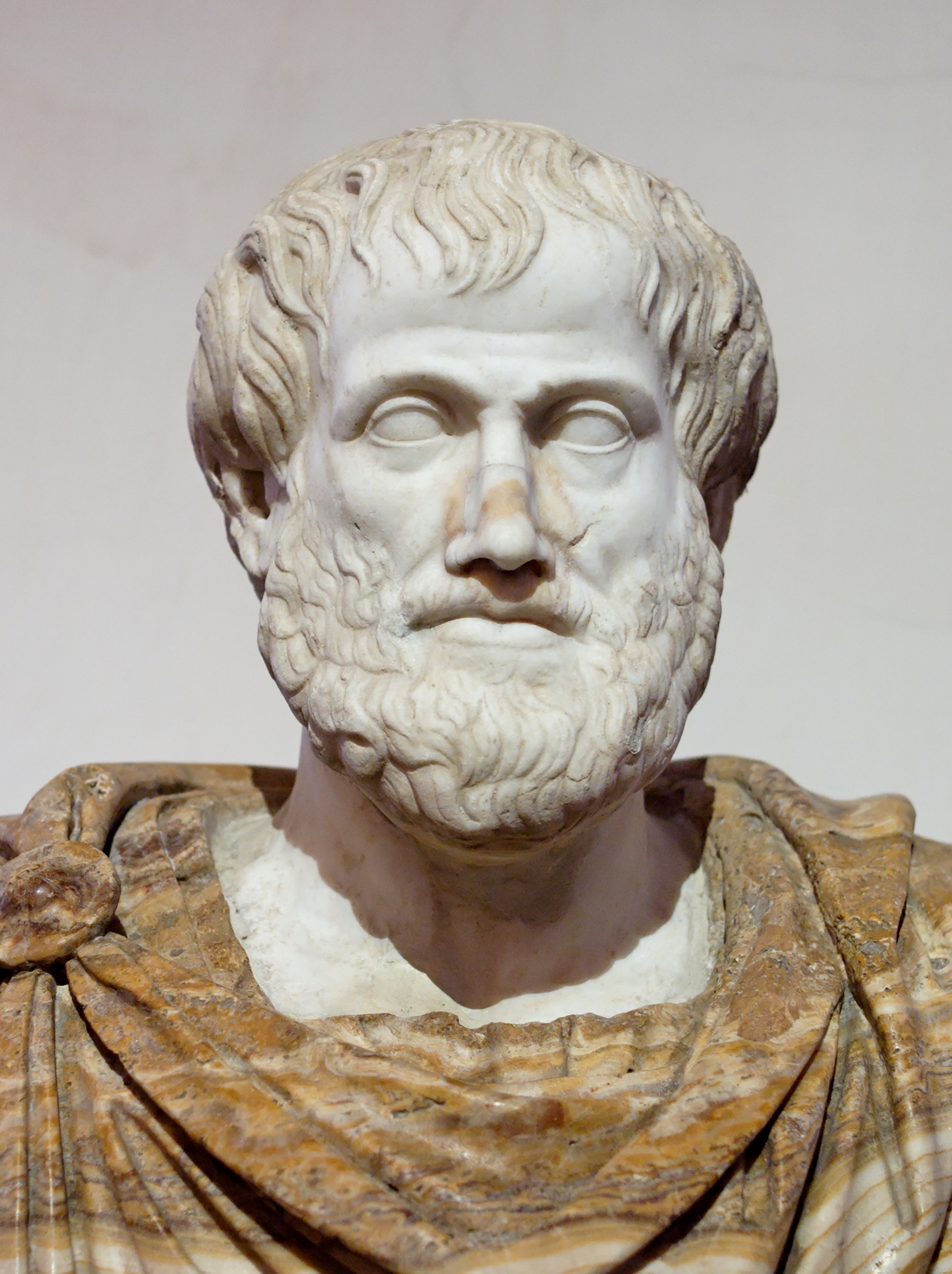 Buste antique d'Aristote en marbre.