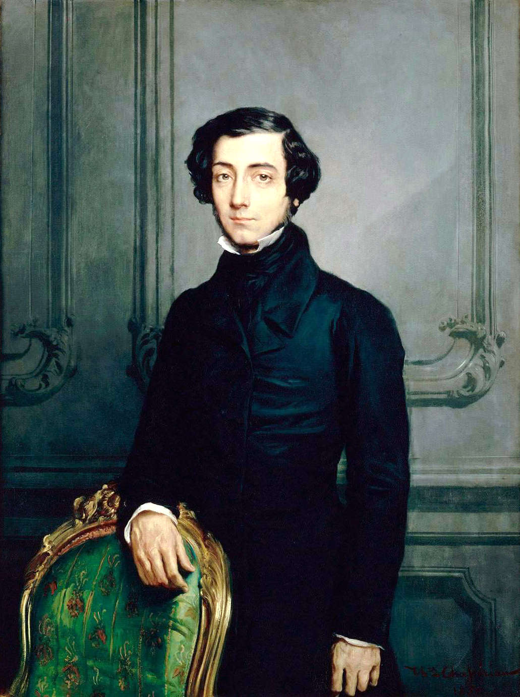 Portrait peint d'Alexis de Tocqueville.